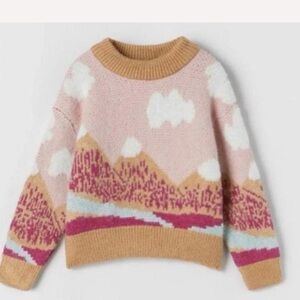 NWT ZARA scenery Mountain Sweater